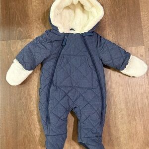 Urban Republic Cream and Navy infant snow suit